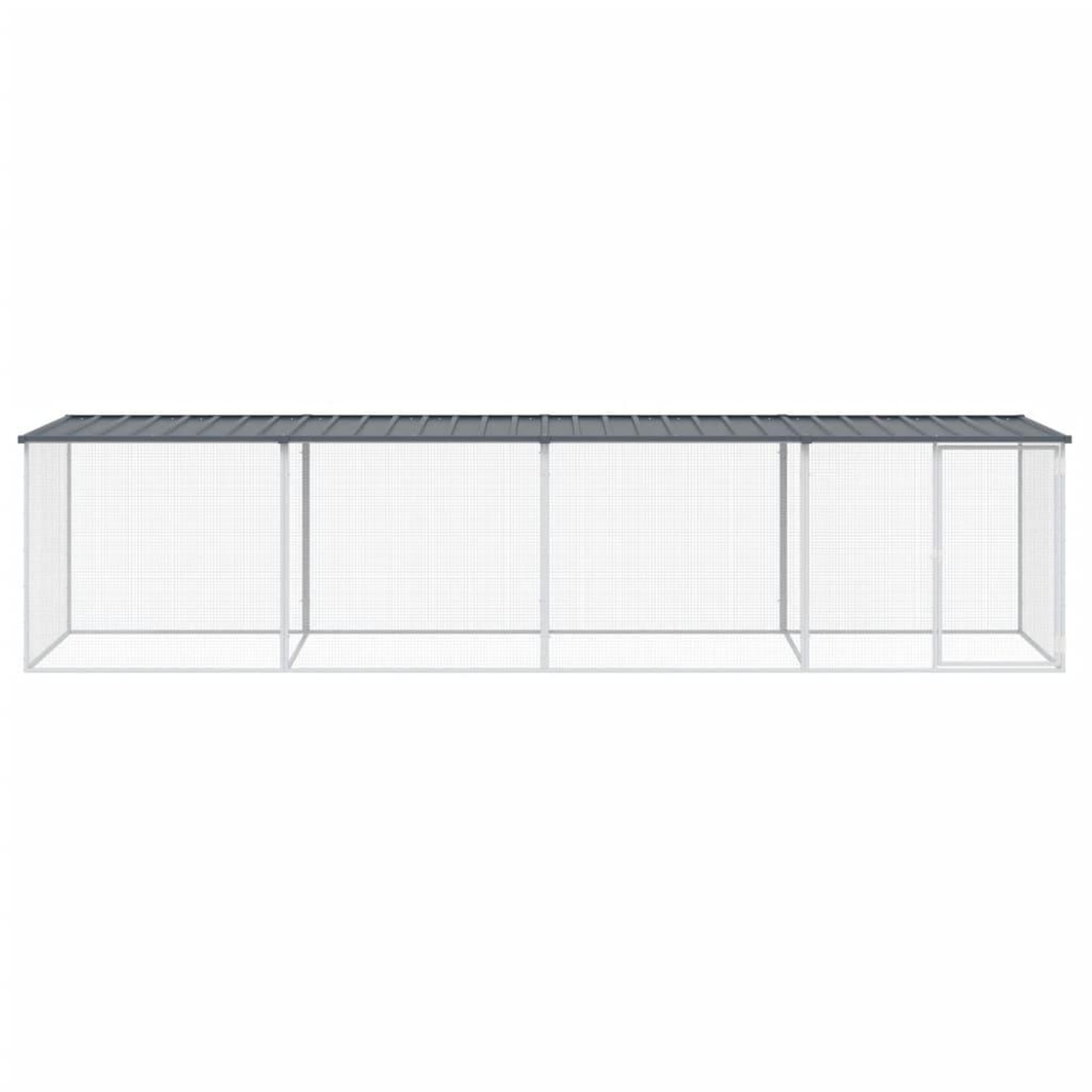 Voir la diapositive 3 : VIDAXL Poulailler avec toit anthracite 403x98x90 cm acier galvanise