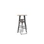 Voir la diapositive 2 : Paris Prix Ensemble Table de Bar & 2 Tabourets  Tempe & Ozark  105cm Noyer & Noir