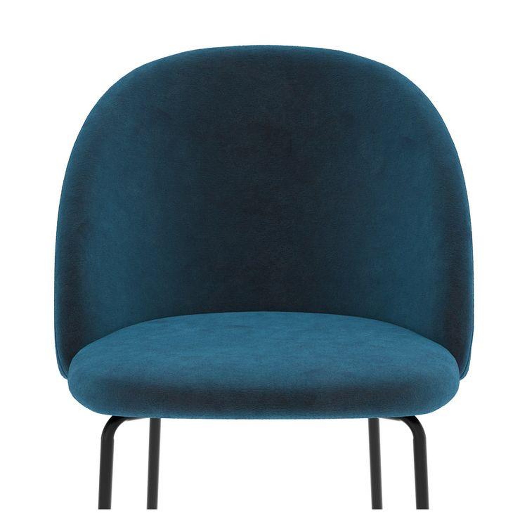 Voir la diapositive 6 : MAISON PAVANE Lot de 2 chaises en velours bleu foncé-karl