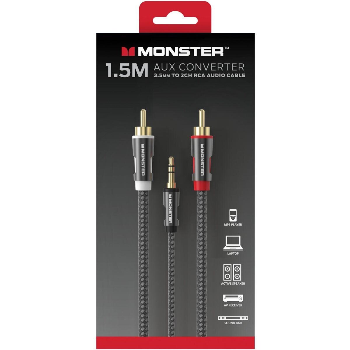 Monster Cable Câble Jack/RCA 3.5MM/2 RCA 1.5M