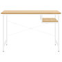 Voir la diapositive 3 : VIDAXL Bureau d'ordinateur Blanc/chene clair 105x55x72 cm MDF et metal