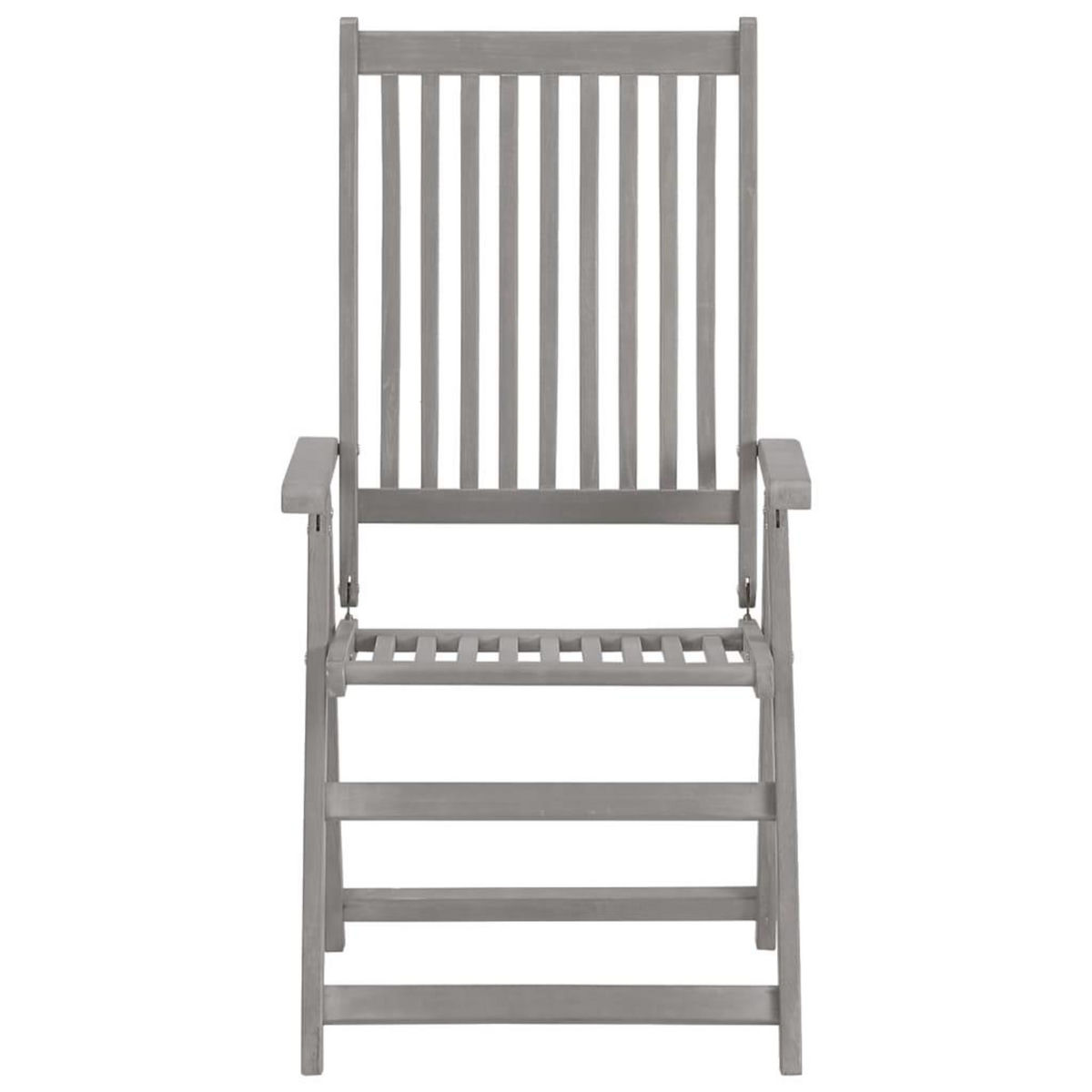 VIDAXL Chaises inclinables de jardin lot de 3 et coussins Bois acacia