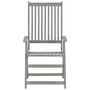Voir la diapositive 4 : VIDAXL Chaises inclinables de jardin lot de 3 et coussins Bois acacia
