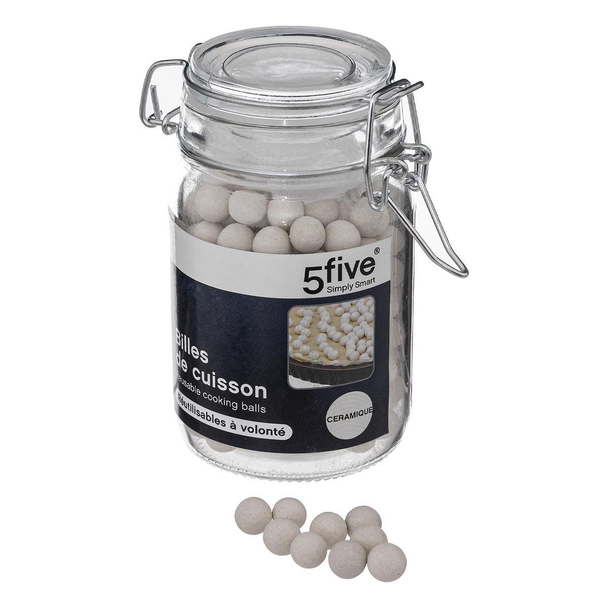 FIVE Billes de cuisson en céramique  patisserie  7cm blanc