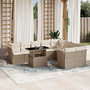 Voir la diapositive 1 : VIDAXL Salon de jardin avec coussins 10 pcs beige resine tressee