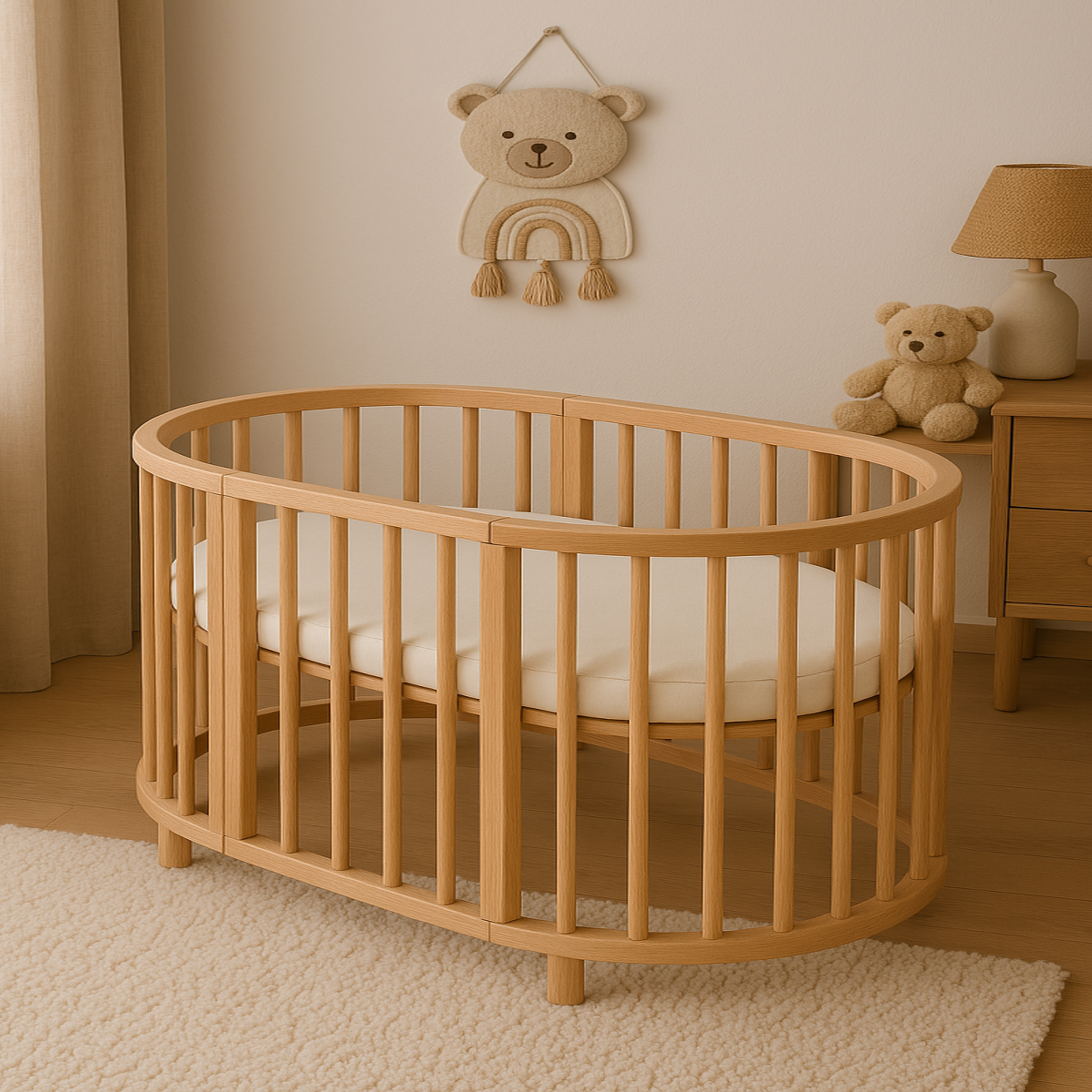 Voir la diapositive 2 : CH'TI BOUT Matelas de berceau/couffin 72 x 36 x 5 cm