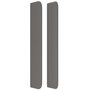 Voir la diapositive 4 : VIDAXL Tete de lit avec oreilles Gris 83x16x118/128 cm Similicuir