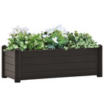 VIDAXL Lit sureleve de jardin PP Anthracite 100x43x35 cm