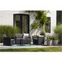 Voir la diapositive 2 : ALLIBERT by KETER Salon bas de jardin 4 personnes gris graphite CLAIRE