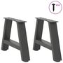 Voir la diapositive 3 : VIDAXL Pieds de table basse forme de A 2 pcs anthracite 30x(30-31) cm