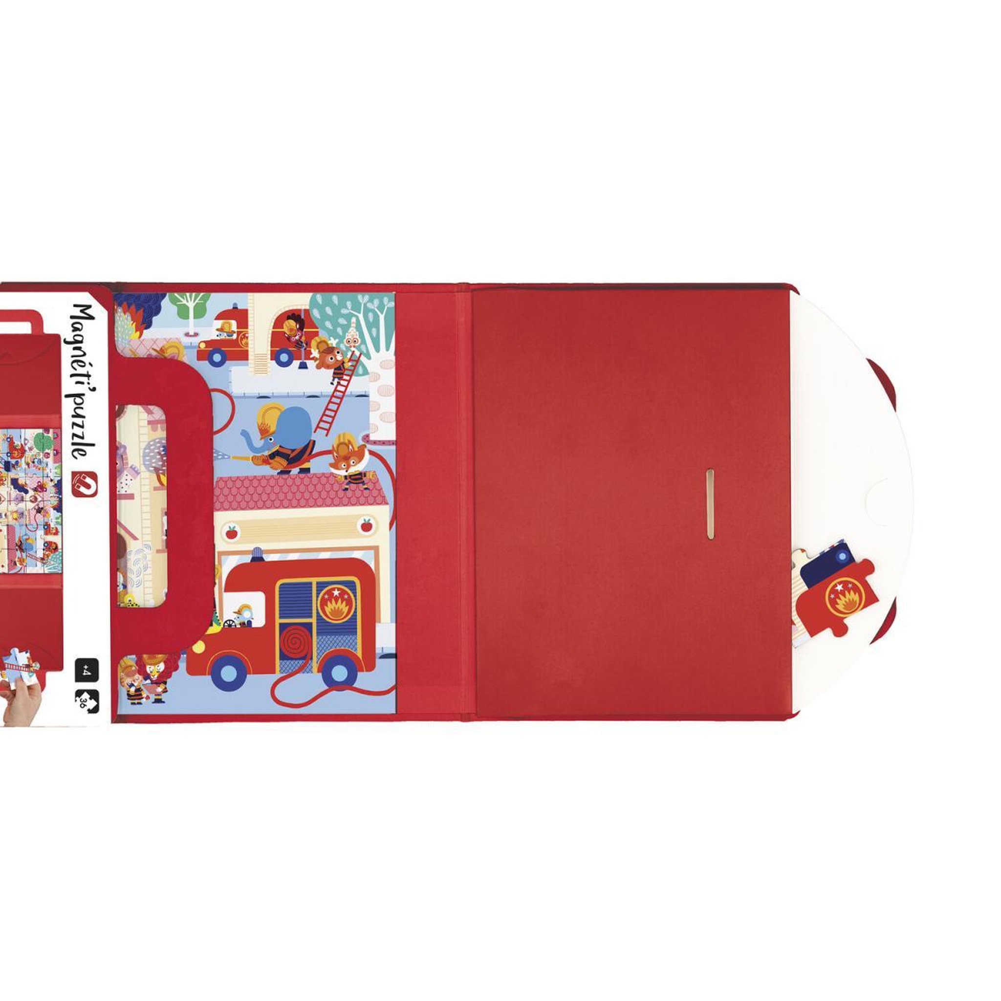 Voir la diapositive 3 : JANOD Magneti puzzle Pompiers 36pcs