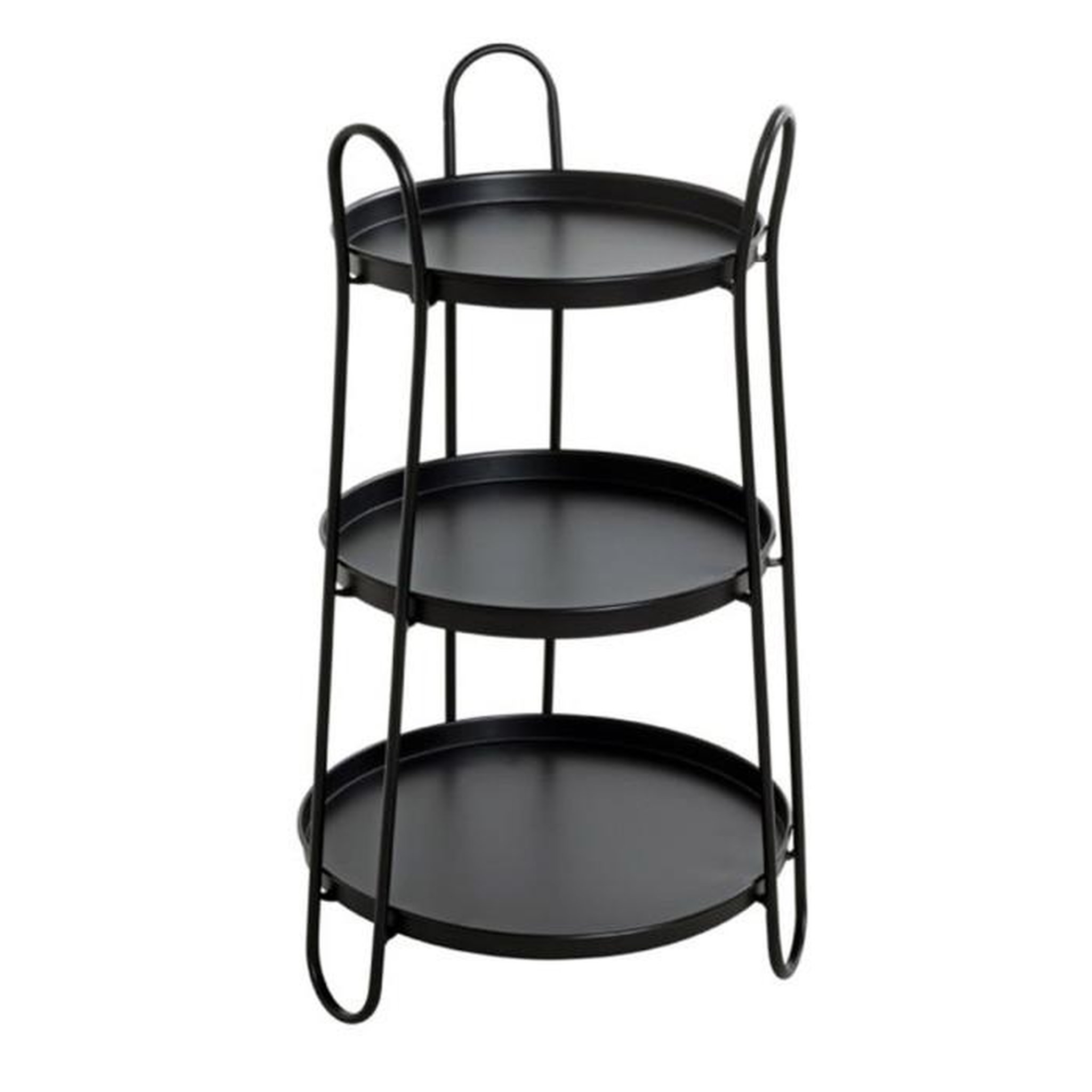 Paris Prix Table d'Appoint 3 Niveaux Déco  Regina  72cm Noir