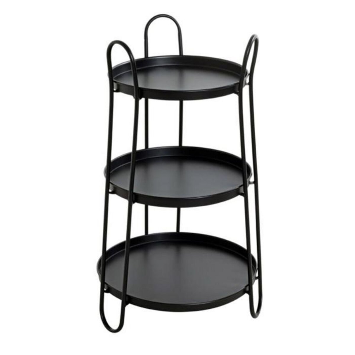 Paris Prix Table d'Appoint 3 Niveaux Déco  Regina  72cm Noir