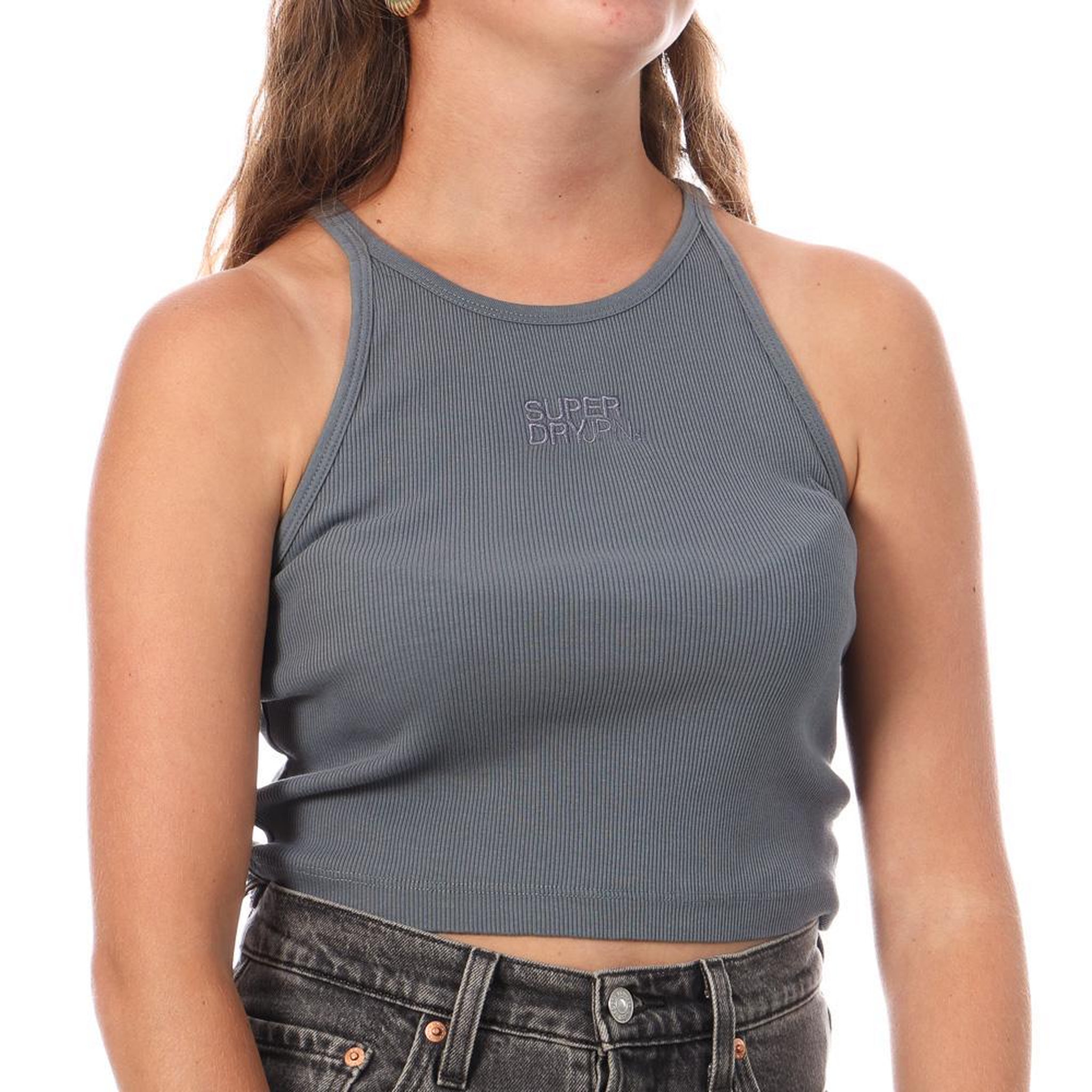 SUPERDRY Débardeur  Femme Superdry Racer. Coloris disponibles : Gris