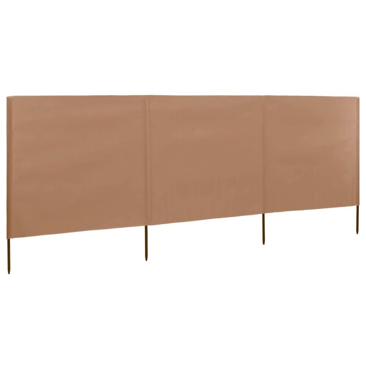 VIDAXL Paravent 3 panneaux Tissu 400 x 160 cm Taupe