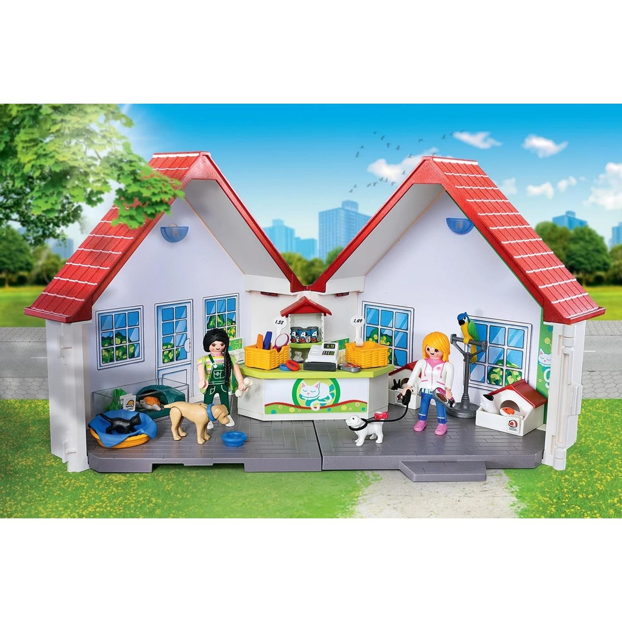 Voir la diapositive 2 : PLAYMOBIL City Life Coffret animalerie Transportable