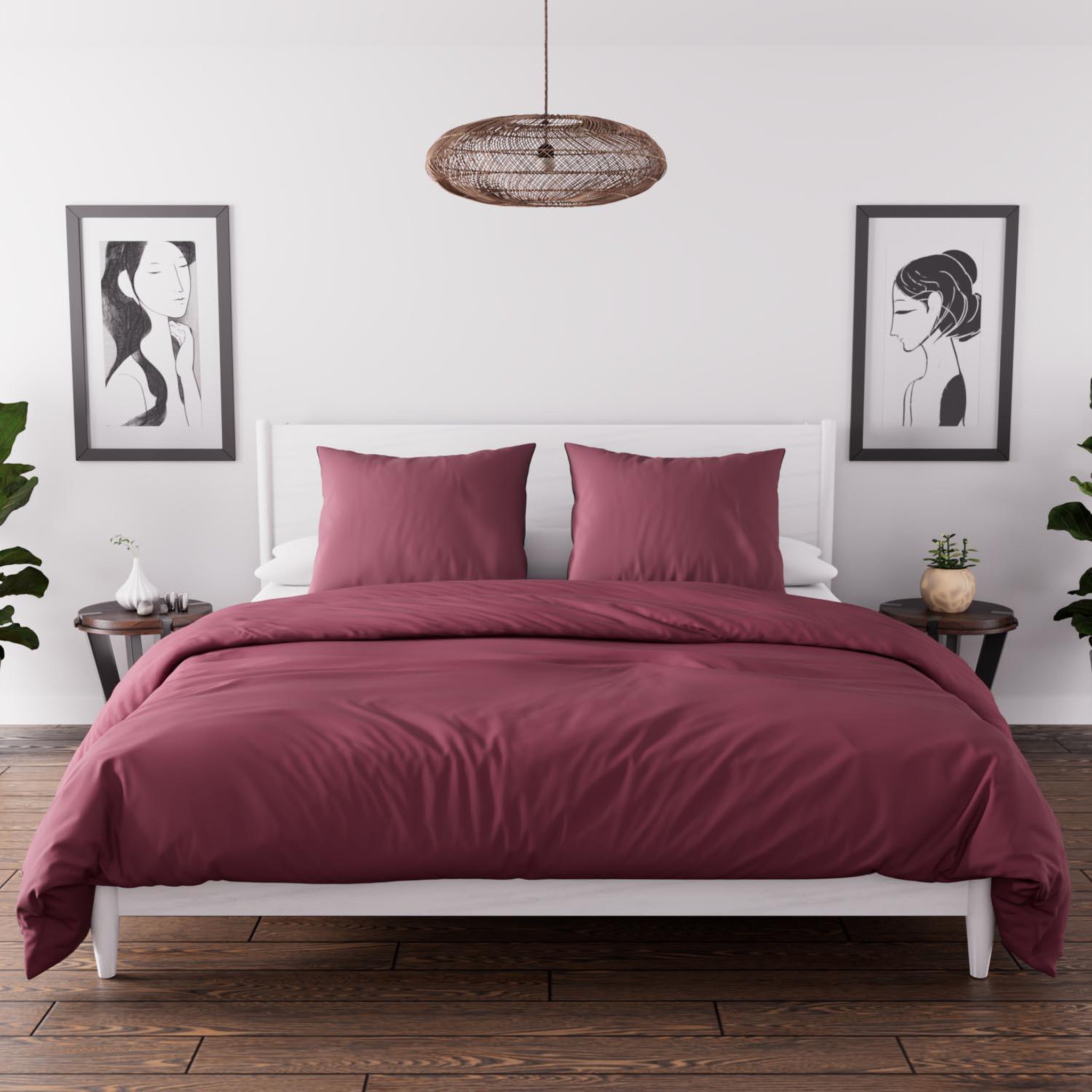 Voir la diapositive 1 : Intemporel Parure housse de couette en microfibre lavée BOHEME, par Soleil d'Ocre