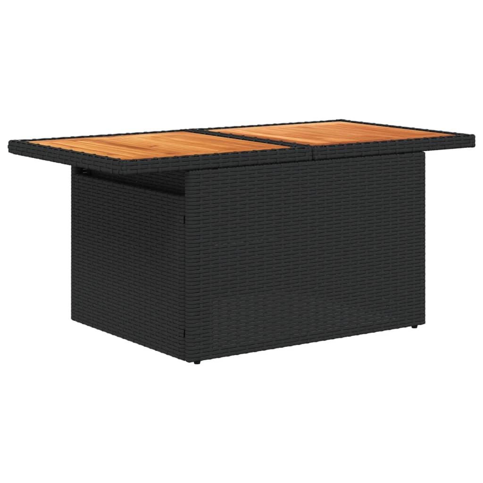 Voir la diapositive 5 : VIDAXL Salon de jardin 6 pcs avec coussins noir resine tressee