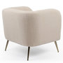 Voir la diapositive 4 : Paris Prix Fauteuil Design Bouclette  Reuben  75cm Beige