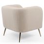 Voir la diapositive 4 : Paris Prix Fauteuil Design Bouclette  Reuben  75cm Beige