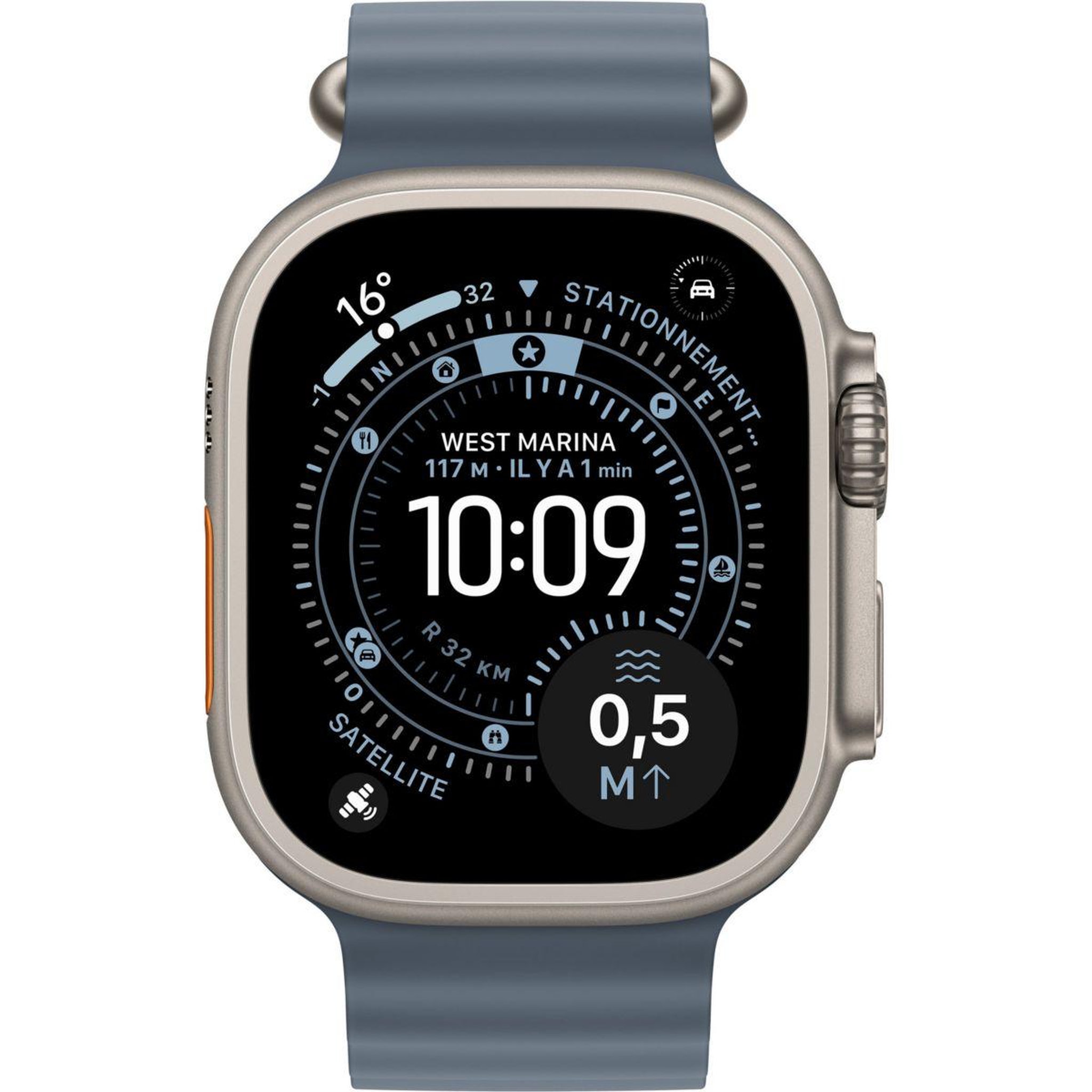 Voir la diapositive 2 : APPLE Montre connectée 49mm Tit Noir / Trail Ultra 3 M/L Cellular