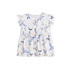 Petit Béguin Blouse bébé en gaze de coton Tiana. Coloris disponibles : Beige