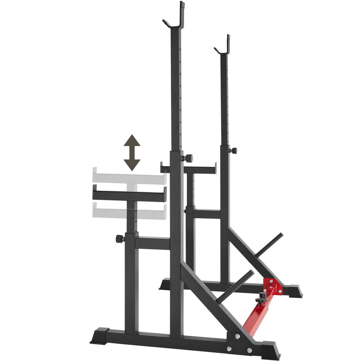 tectake Support de squat multifonction noir