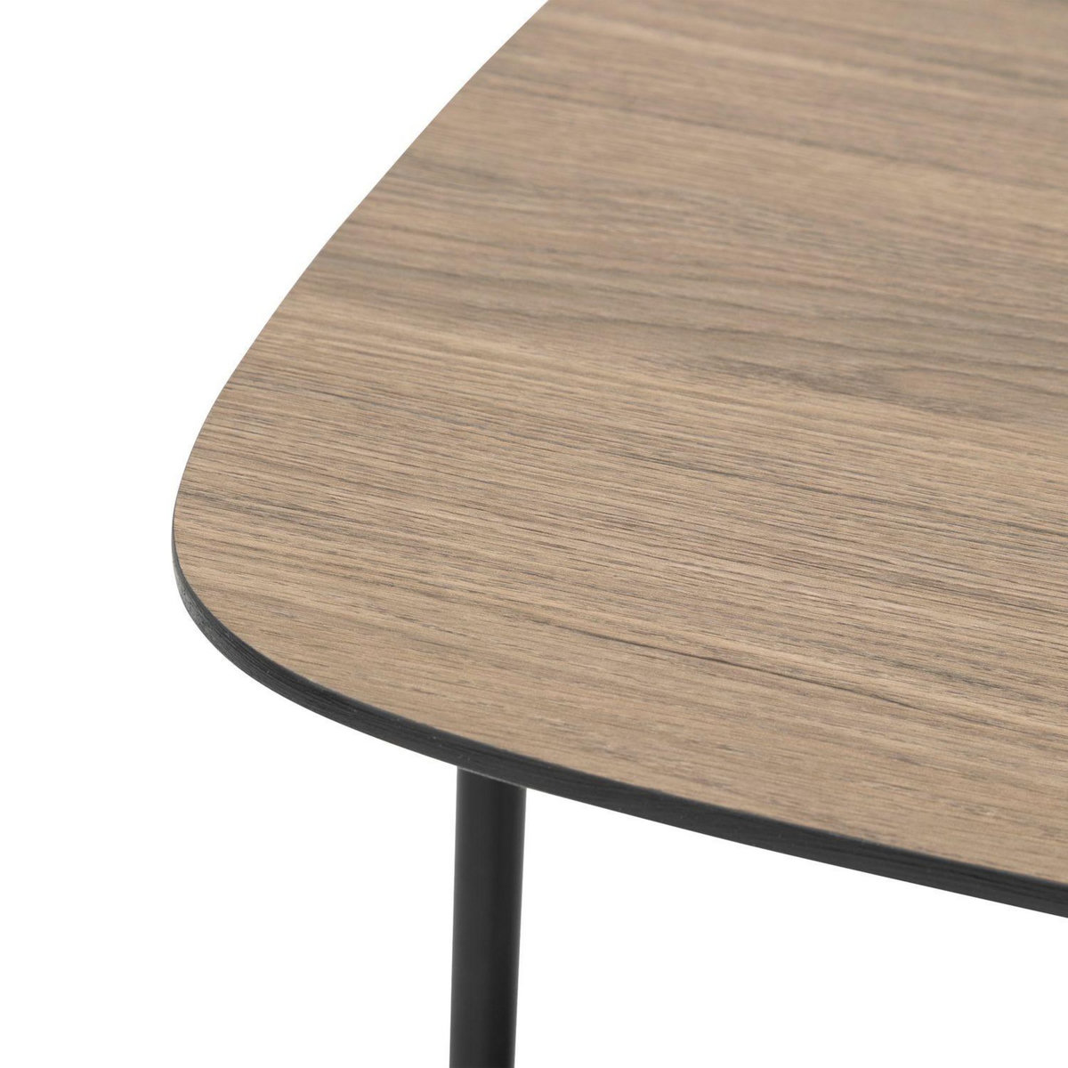 ATMOSPHERA Table à café effet bois et métal HODIA - Noir