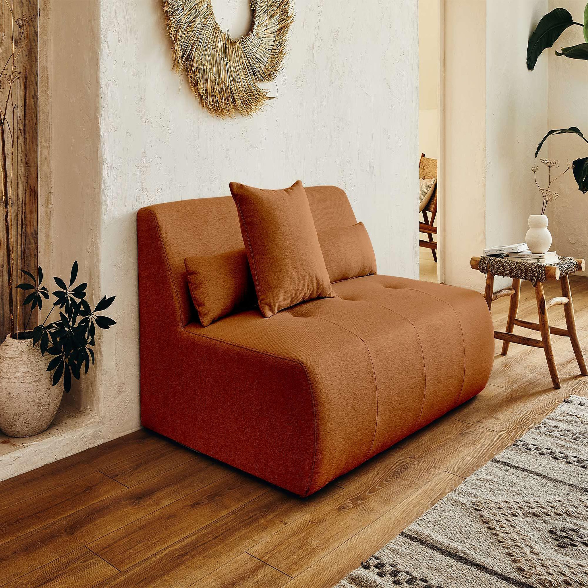 Voir la diapositive 6 : BEST MOBILIER Onyx - canapé modulable panoramique d'angle gauche 7 places - en tissu
