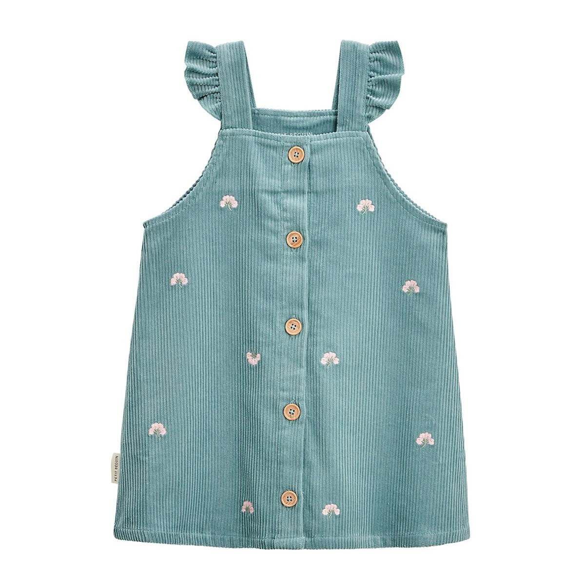 Petit Béguin Robe bébé en velours côtelé Naya