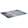 HOMCOM Tapis effet tie and dye aspect cachemire - dim. 2L x 1,6l m - 100% polyester - bleu gris