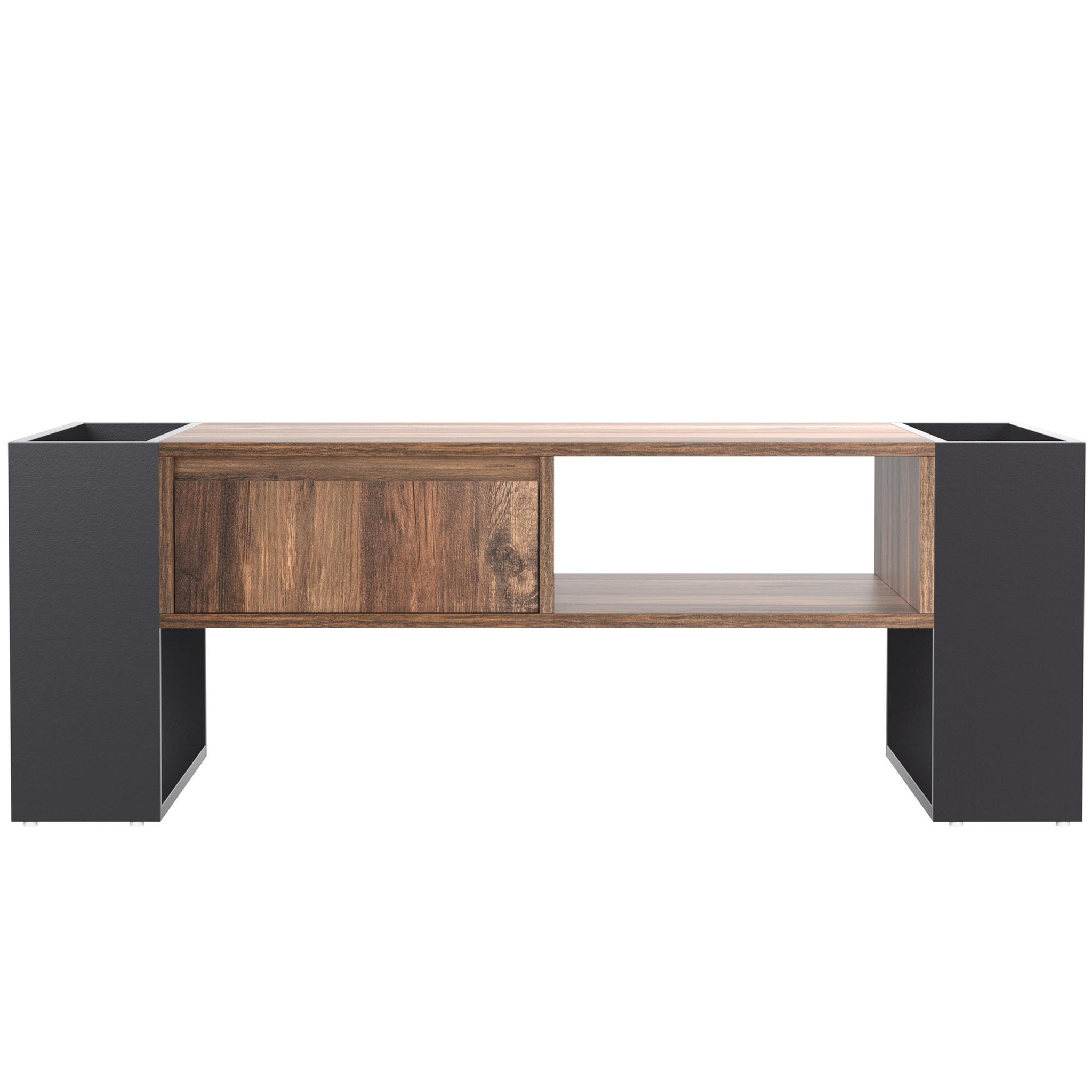 Voir la diapositive 5 : MERAX Table Basse 111 X 40 X 60 Cm Marron