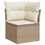 Voir la diapositive 5 : VIDAXL Salon de jardin avec coussins 9 pcs beige resine tressee