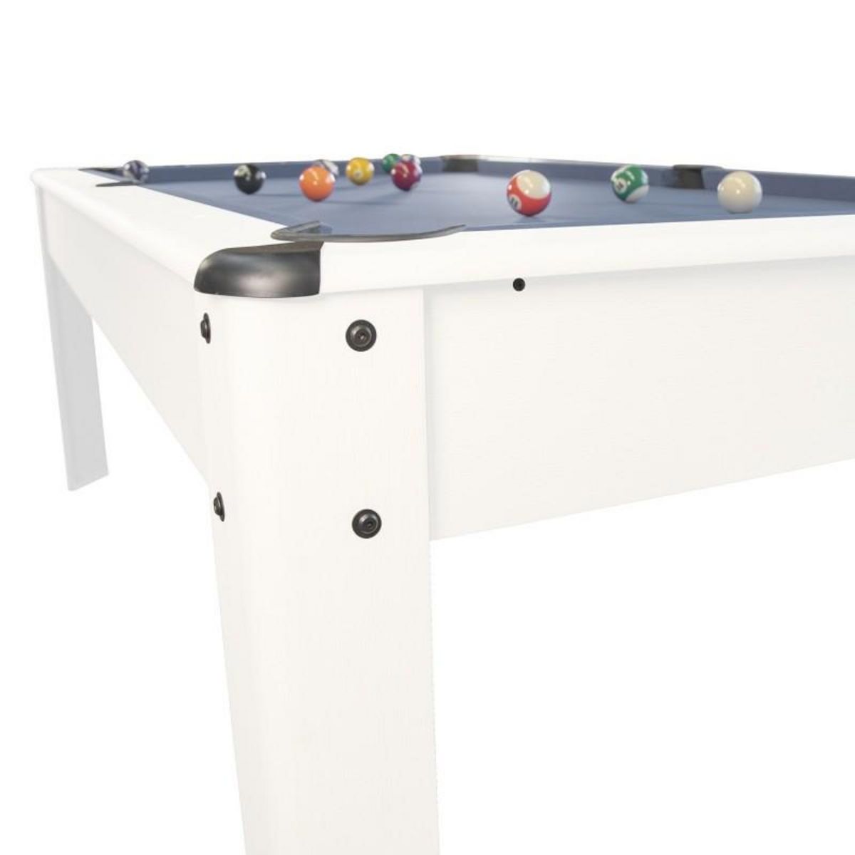PLAY4FUN Billard Américain HARMONY 6Ft - 206,5 x 116,5 x 80 cm avec accessoires et plateau dînatoire - Couleur Ivoire