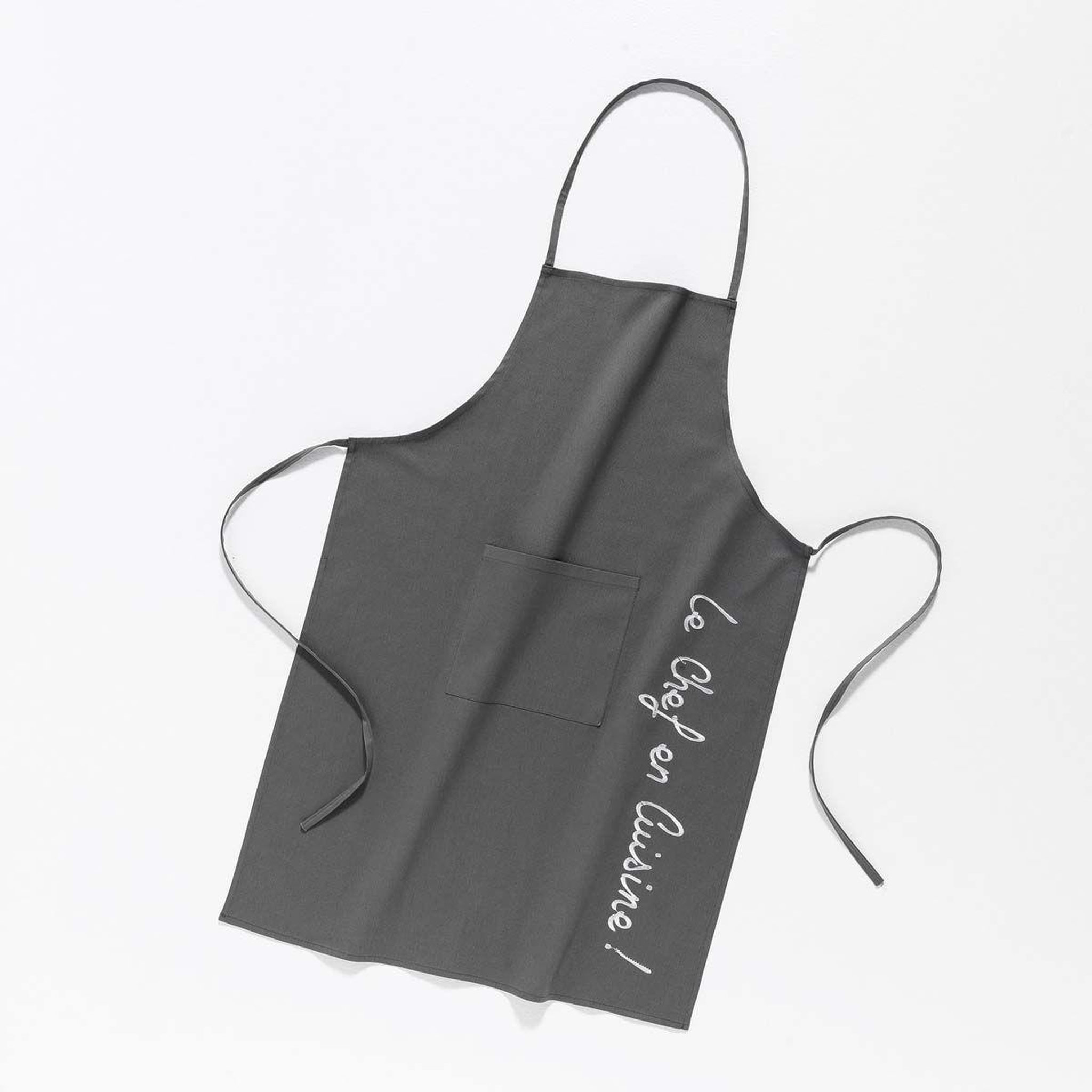 Voir la diapositive 2 : Douceur d'Intérieur Tablier de Cuisine  Cuistot  84cm Anthracite