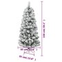Voir la diapositive 6 : VIDAXL Sapin de Noël artificiel a charnieres avec neige floquee 150 cm