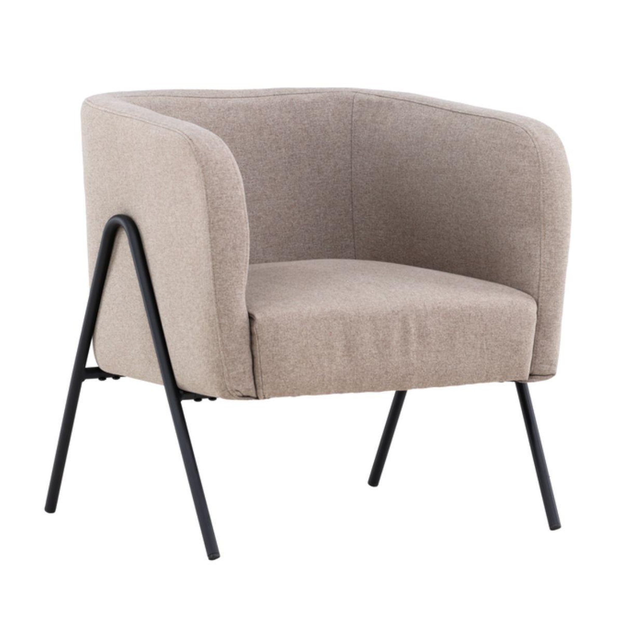 Paris Prix Fauteuil design en tissu  rika  70cm beige