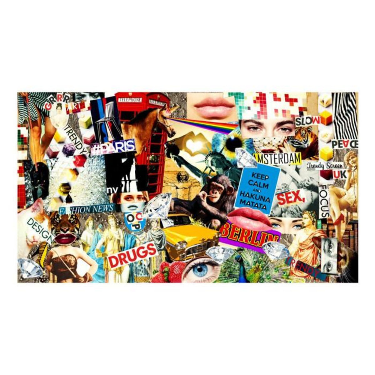 Paris Prix Papier Peint XXL  Scraps of Modernity  280x500cm