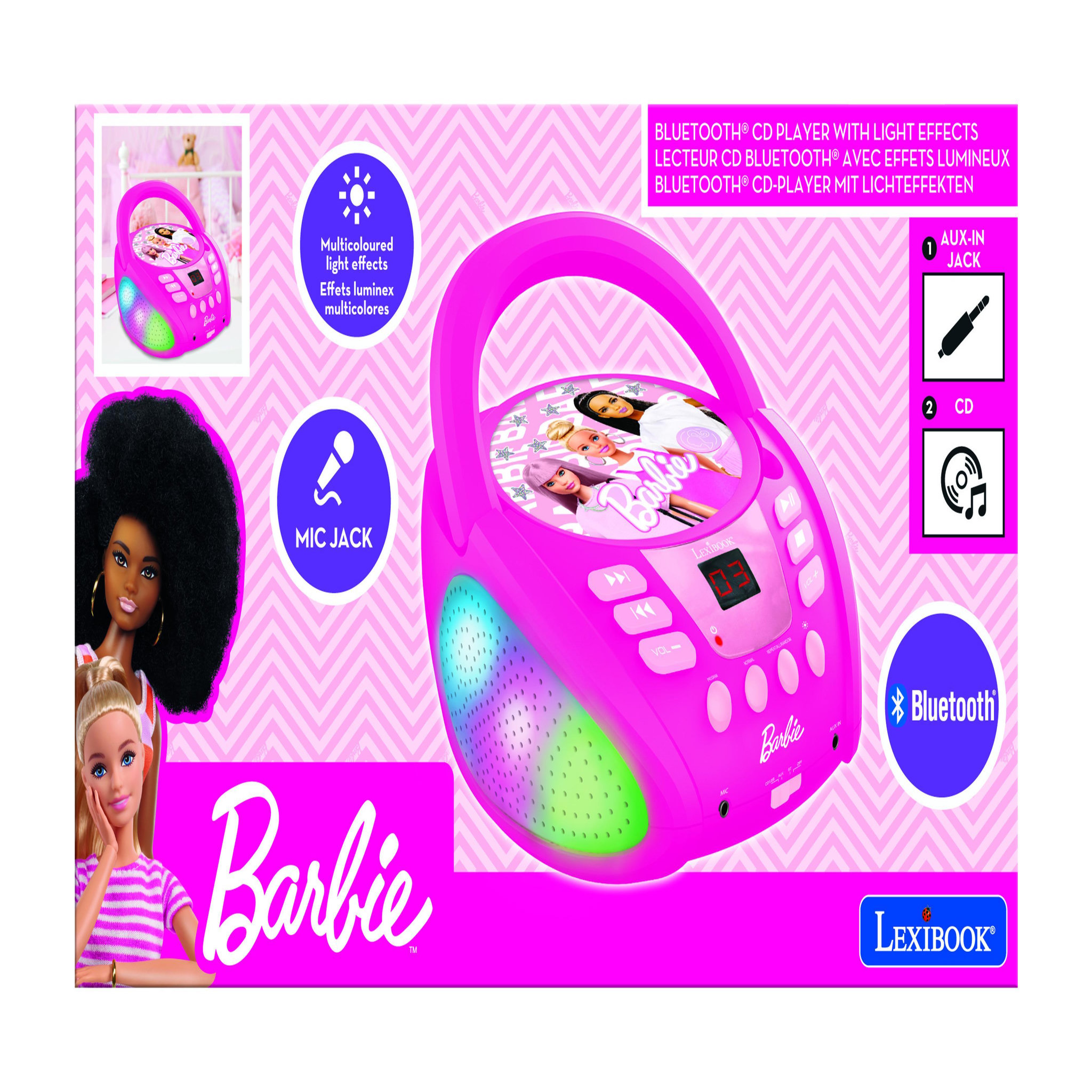 Voir la diapositive 6 : Lexibook Lecteur CD Bluetooth Barbie