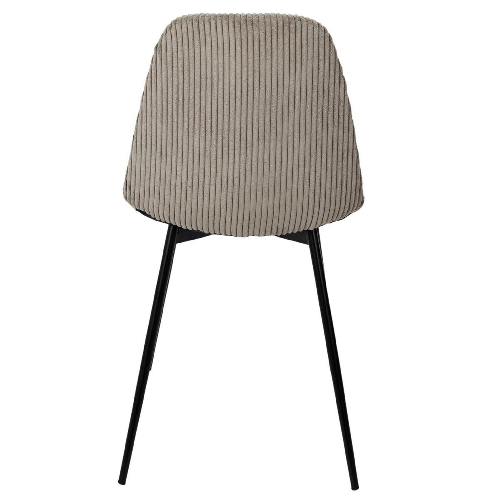 Voir la diapositive 5 : The Home Deco Factory Lot de 4 chaises côtelé  scott  85cm taupe