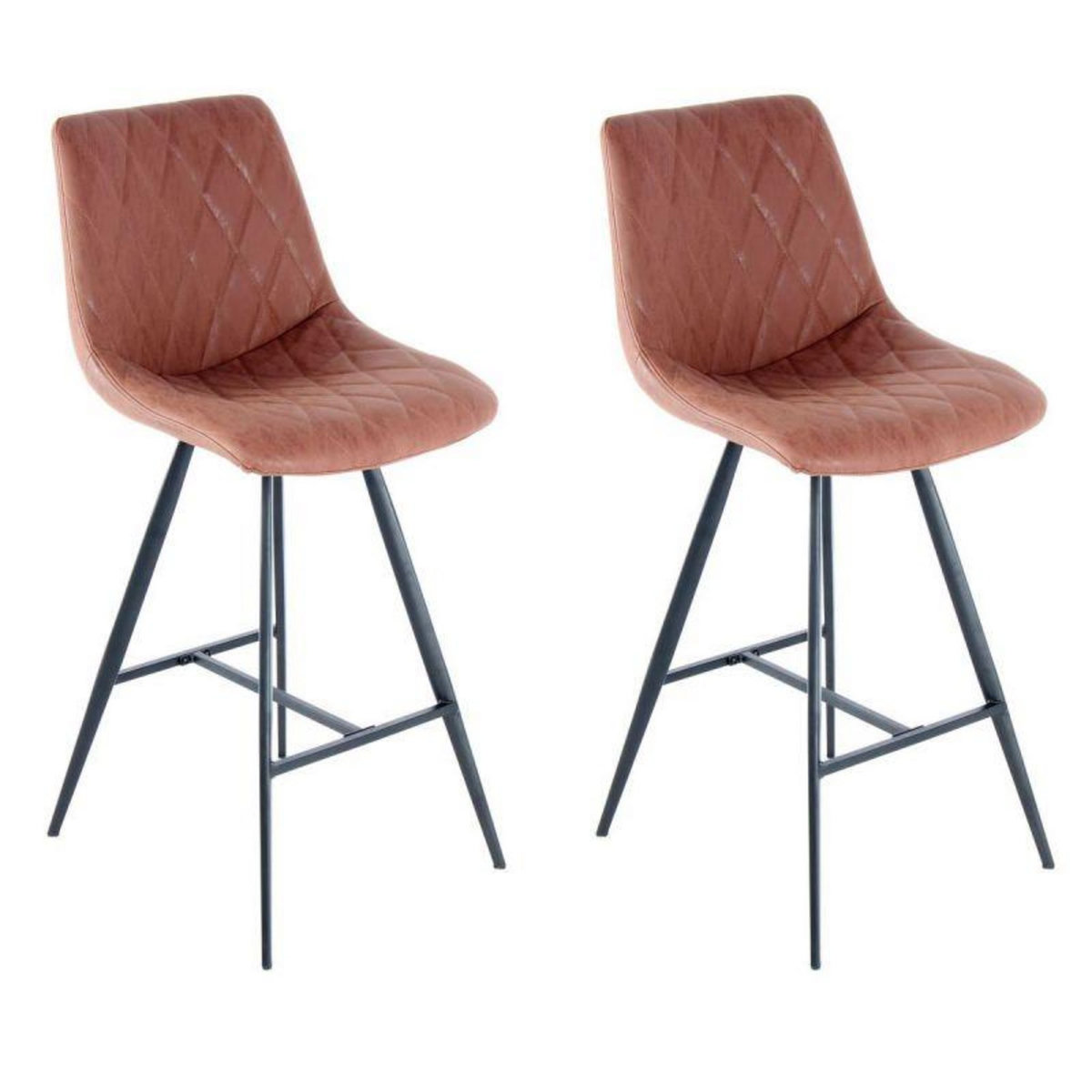 Paris Prix Lot de 2 Tabourets de Bar  Frances  107cm Marron