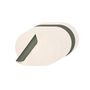 Voir la diapositive 6 : BJORN Set de table ovale réversible - 6 pièces - Cuir recyclé blanc crème et vert de gris