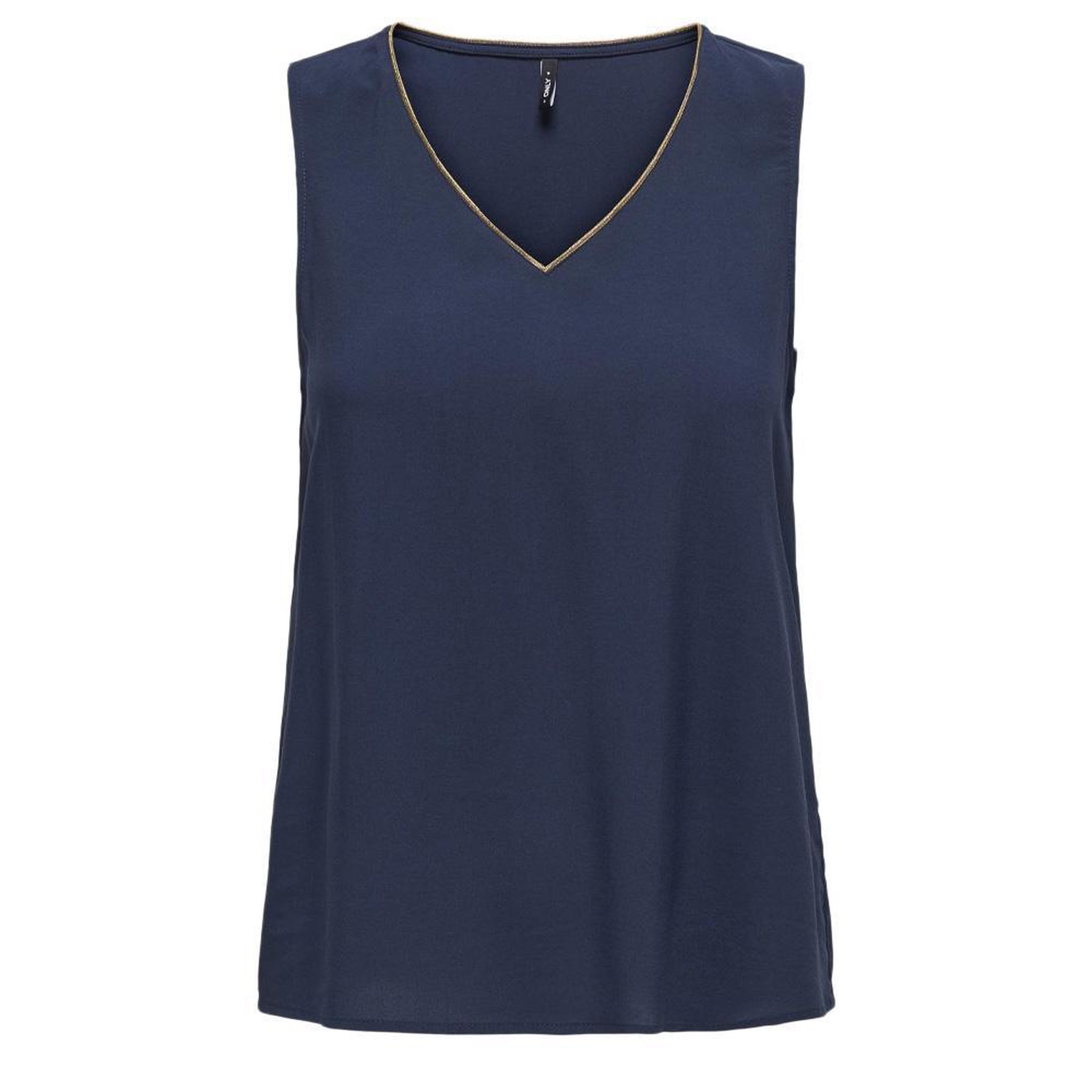 Only T-Shirt Marine/Doré Imprimé Femme Only Onlselina. Coloris disponibles : Bleu