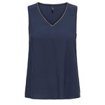 Only T-Shirt Marine/Doré Imprimé Femme Only Onlselina. Coloris disponibles : Bleu