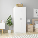 VIDAXL Garde-robe Blanc 80x52x180 cm Bois d'ingenierie
