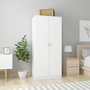 Voir la diapositive 1 : VIDAXL Garde-robe Blanc 80x52x180 cm Bois d'ingenierie