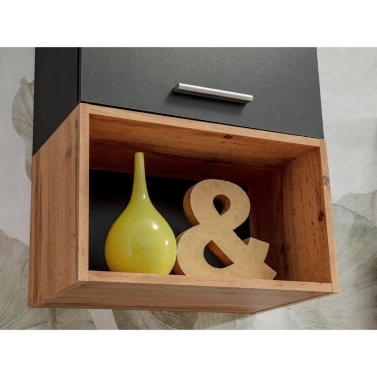 Paris Prix Ensemble Meuble TV Design  Maze II  200cm Noir & Naturel