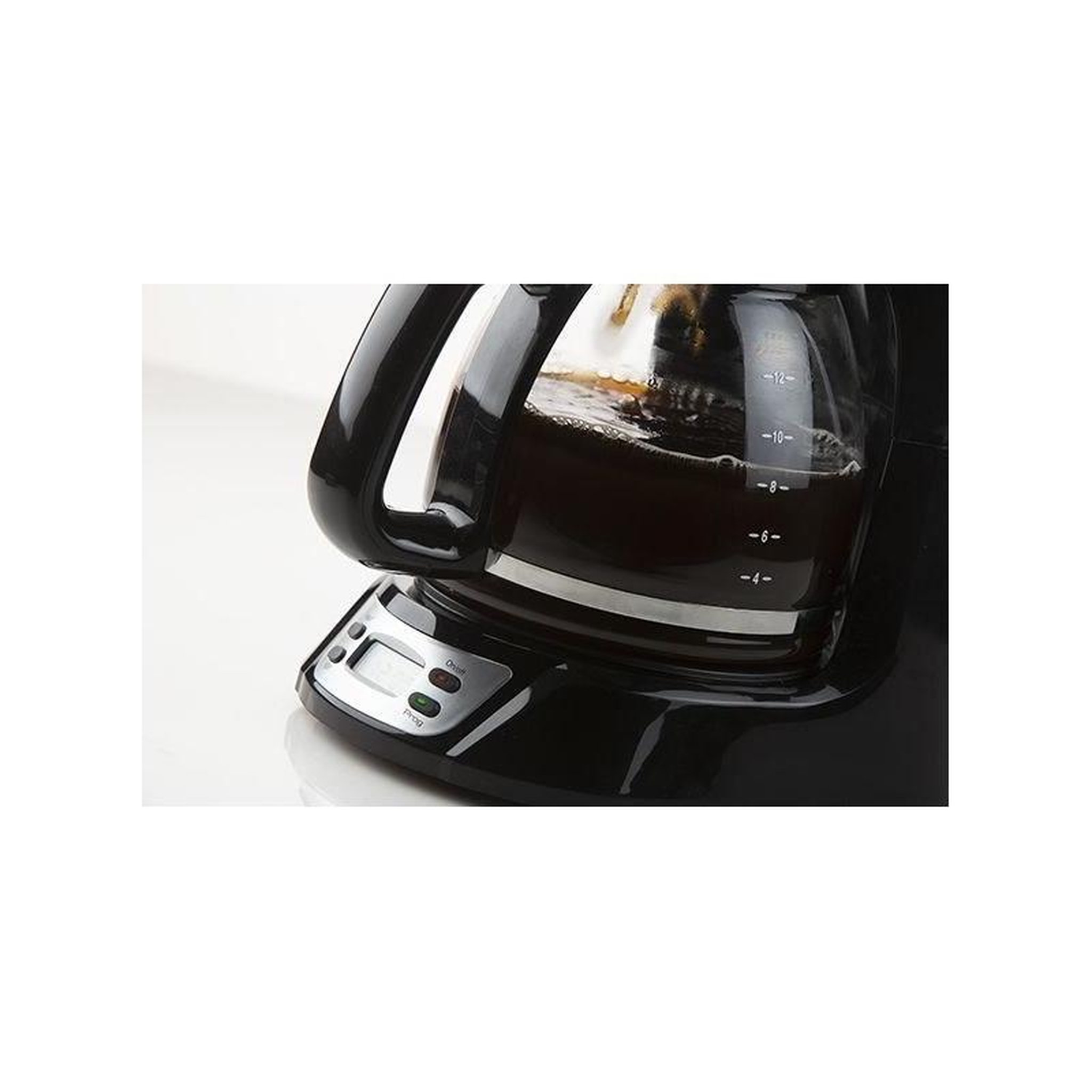 Voir la diapositive 6 : Domo Cafetiere Filtre - DOMO - DO708K - 1000 W - 1,5 L - 12 tasses - Ecran LCD - Minuteur 24 h - Noir et acier inoxydable