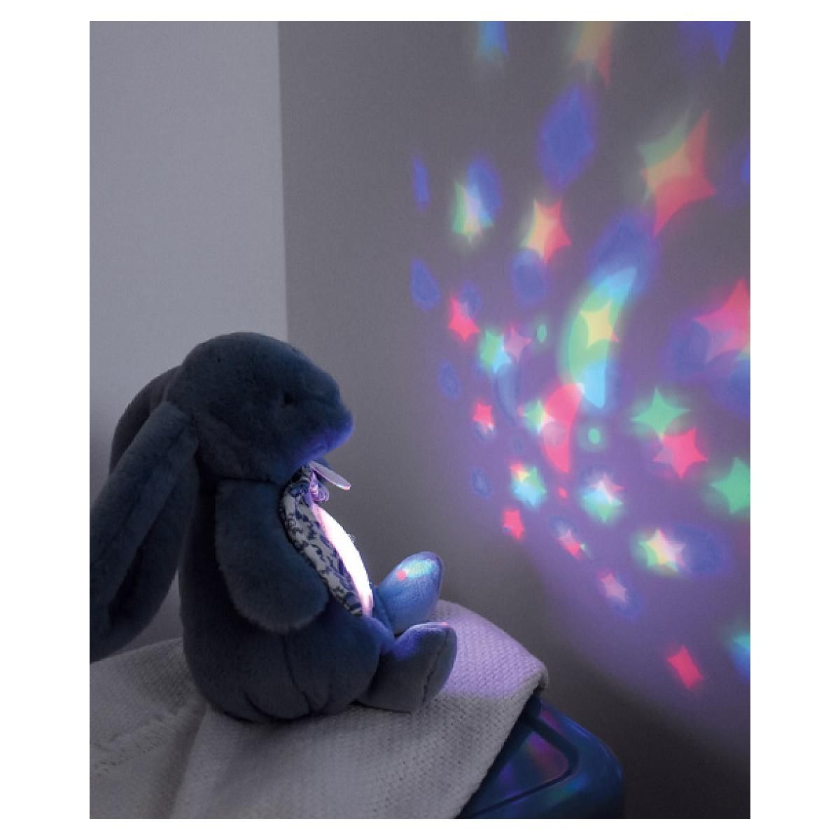 DOUDOU ET COMPAGNIE Veilleuse musicale Lapin jaune moutarde