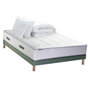 Voir la diapositive 1 : IDLITERIE Ensemble BELLAGIO 2, matelas mémoire de forme, sommier et couette